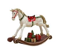 MagiDeal Rocking Horse Statue Home Decor Funny Christmas Ornament Figurine for Bookshelf Table Centerpieces Holiday Desktop