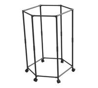 MagiDeal Rolling Clothes Drying Rack Clothing Store Organizer Heavy Duty Outdoor Clothes Dry Hanging for Air Drying Clothing Bathroom, Black Single