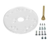 MagiDeal Router Base Acrylic Router Base Plate with Guide Pin Flat Stable Sub Base Upgrade Universal Mount Pattern with Assorted Screws for Centering Clean Trimming Template Routing Workshop Use