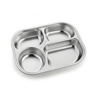 MagiDeal Sealed Meal Container 304 Stainless Steel Food Tray With PP Lid Rectangular Serving Dish For Portion Control Meal Prep And Cafeteria Dorm Room Use