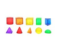 MagiDeal Semitransparent Pattern Blocks Shapes Color Building Blocks Sorting Learning Color Solids Sensory Toy for Activity Classroom, Geometric