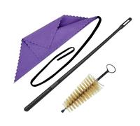 MagiDeal Set of 3 Clarinet Swab Cleaning Tool Wipping Cloth for Musical Instruments Compact Size Lightweight Cleaning Rod and Brush, Purple