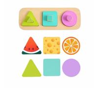 MagiDeal Set Wooden Learning Toy Set Educational Toy Playset Preschool Activity Toy Bundle Sensory Toy Collection supports early cognitive growth and hand eye, style to 3