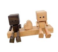 MagiDeal Shaking Feet Doll Desktop Decor Compact Wooden Man Figurine Shaking Wooden Man Figurine for Truck Desktop Valentines Day Gift, Without Fragrance