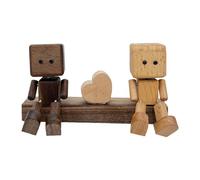 MagiDeal Shaking Feet Doll Funny Cars Ornaments Cute Compact Wooden Figurine Desktop Decor for Tabletop Valentines Day Gift Decorative, B