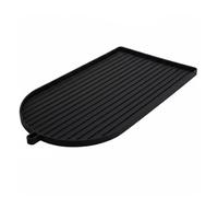 MagiDeal Silicone Machine Pad Appliance Protector Flexible Surface Beverage Tray with Drainage Suitable for Kitchen Home Countertop, Black