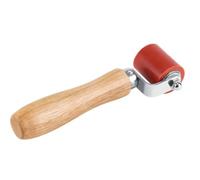 MagiDeal Silicone Sealing Roller Pressure Hand Roller Seam Roller Edge Press Tool with Ergonomic Wooden Handle and Angled Construction for Tight Gaps, Red, 40mm