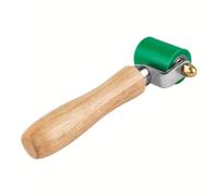 MagiDeal Silicone Sealing Roller Pressure Hand Roller Seam Roller Edge Press Tool with Ergonomic Wooden Handle and Angled Construction for Tight Gaps, Green, 40mm