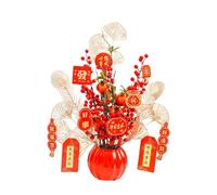 MagiDeal Simulated Flower Ornament Housewarming Simulation Lovely and Romantic New Year Ornament Chinese Flower Vase, A