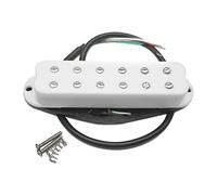 MagiDeal Single Coil Pickup Replacement Universal Accessory Double Rails Pickup Neck Bridge Pickup for ExerciseConcert Performance, White