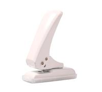 MagiDeal Single Hole Punch Hole Puncher Portable Heavy Duty Metal Hand Held 40 Sheets Punch Capacity for Cardboard Crafts Scrapbooks, White