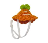 MagiDeal Small Animals Hat Hamster Hat Adjustable Decorative Cute Hand Knitted Hat Pet Headgear for Rodent Rats Snakes Parrots Lizards, carrot