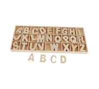 MagiDeal Small Wooden Letters Spelling Learning Toy Preschool Storage Tray Learning Materials for Card Reading Nameplate Label Writing, 2.5cmx1.7cm
