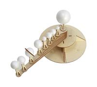 MagiDeal Solar System Model Kit Wooden Kit DIY Handmade Stem Technology Toy for Secondary Students Space Craft Activity