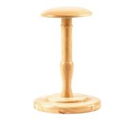 MagiDeal Solid Wood Hat Display Stand With Flat Round Top For Cap Organizer And Headwear Holder Suitable For Vanity Table Retail Counter , color to 2 , 22cm Height
