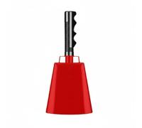 MagiDeal Sports Cowbell Hand Bell Noisemaker Percussion Instrument With Handle iron frame With PVC Grip strong ringing compact design for on the go use, Red, Single