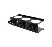 MagiDeal Spray Bottle Rack Holder Car Wash Tool Organizer Multipurpose Watering Can Storage with 5 Square Hooks for Workshop Workspace, Black 3 Holes