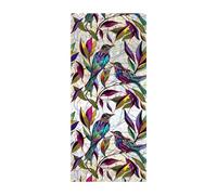 MagiDeal Stained Glass Window Film Removable Sticker Bird on Branch Bedroom Vintage Design Scene Layout Summer Privacy Rainbow Decal
