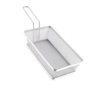 MagiDeal Stainless Steel Deep Fry Basket, Wire Chip Fried Basket, Food Strainer Fries Basket Strainer for Barbecue Kitchen Onion Rings, A