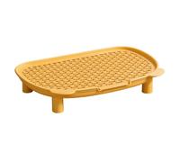 MagiDeal Step Hollow Detachable Easy to Supplies for Small and Elderly Cats Gifts Accessories Cat Litter Catcher, Yellow