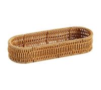 MagiDeal Storage Basket Rectangular Woven Basket Nesting Bread Baskets Stackable Handmade Bread Storage Baskets for Living Room Shelf, L