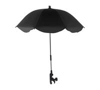MagiDeal Stroller Umbrella Beach Chair Parasols with Clamp Sun Protection Waterproof Tear Resistant for Outdoor Patio Pool Garden Deck, Black