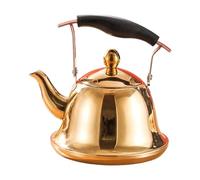 MagiDeal Tea Kettle Stovetop Kettle Household Fast to Boil Wide Mouth Daily Use Rustproof Thickened Food Grade Stainless Steel Tea Pot, 1.0L Gold