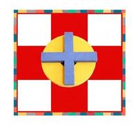 MagiDeal Toe Game Board Set Toe Mat Toe Grid Toe Pieces with Large 3x3 Play Area for Fast Team Rounds Strategy Coordination suitable for team building sports day
