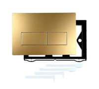 MagiDeal Toilet Flush Plate Panel Button Replacement Flush Compatible Concealed Cistern Cover Housing Water Saving Suitable for Home bathrooms Renovation Projects Business Premises, Gold