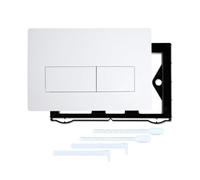 MagiDeal Toilet Flush Plate Panel Button Replacement Flush Compatible Concealed Cistern Cover Housing Water Saving Suitable for Home bathrooms Renovation, White