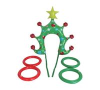 MagiDeal Toss Games Set Inflatable Xmas Tree Headband Sport Carnival Outdoor Games for Christmas Activity Birthday Carnival Yard
