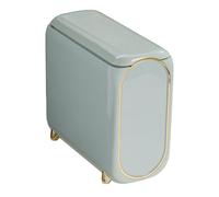 MagiDeal Trash Can Narrow Dustbin Space Saving Washable Large Capacity 10L Double Bin Narrow Garbage Bin for Bathroom Office Kitchen, Green