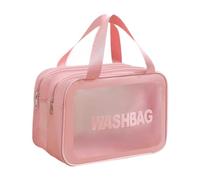MagiDeal Travel Toiletry Bag Beauty Case Tote Bag Women Waterproof Cosmetic Bag Organizer Makeup Bag for Sports Games Fitness Vacation, Pink L