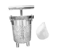 MagiDeal Vegetable Filling Squeezer, Dumpling Filling Press, Effort Saving Lard Press Lemon Juicer for Cider Making Home Commercial, 1.9L with Feet