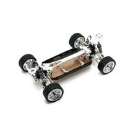 MagiDeal Vehicle Frame Aluminum Alloy RC Car Chassis Kit Assembly Upgrade Frame Metal Differential Shock Absorber Reinforced Plate for 1 to 12 Scale Precision, Silver