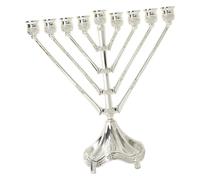 MagiDeal Vintage Design Hanukkah Menorah with 9 Arms Tabletop Ornament Sturdy for Festivals Celebration 26.5x24cm Chanukah Decoration