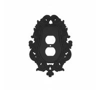 MagiDeal Wall Baroque Toggle Cover Decorative Vintage Wall Plate Ornate Faceplate with 3D Relief Pattern Protects from Fingerprints Suitable for Living Room Bedroom Hallway Themed Decor, V969-B