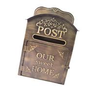 MagiDeal Wall Mount Mailbox Decorative House Decoration Sturdy, Premium, Practical Vintage Mailbox, Mail Box for Yard, Entryway