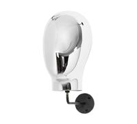 MagiDeal Wall Mount Mannequin Head Wig Display Model Head Wig Stand for Cap Glasses Home, Female Head Silver
