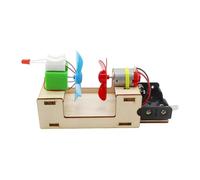 MagiDeal Wind to Electricity Conversion Kit,Science Toy Professional Hobbies Wood Ornament DIY Science and Physics Experiment Kit