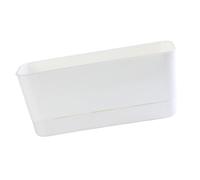MagiDeal Window Box Planter Attached Saucer Self Watering Breathable Garden Flower Plant Pot Vegetables Grow Container for Porch Yard, White, L