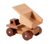 MagiDeal Wood Car Toy Hand Push Toy Figurine Decoration Handmade Ornament Kids Engineering Vehicle Model for Girls Themed Party Gift, Style F