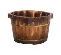 MagiDeal Wood Foot Bath Tub Foot Bath Barrel Practical Comfortable Deep Feet Soaking Tub Footbath Basin for SPA Bathroom Home Adults, Color B 26cm