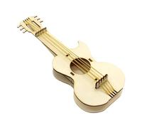 MagiDeal Wood Kit Science Toys Handmade Funny Miniature Guitar Model Set for Students Secondary Children Birthday Gifts