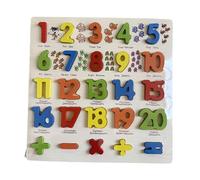 MagiDeal Wood Puzzle Puzzle Board Set Color Recognition Educational Toy Learning Activities Blocks for Girls Ages 3-5 Kids Easter Gift, number