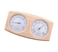 MagiDeal Wood Sauna Room Thermometer Hygrometer, High Temp Resistant with Back Hanging Hole Double Dial Design