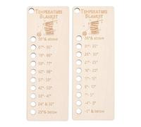 MagiDeal Wood Temperature Blanket Reusable Color Chart, Wool Shade Organiser Card, Blanket Planner for Thread Crochet Projects Gifts, 96 36 Degrees Above