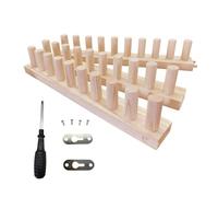 MagiDeal Wooden Blanket Loom Frame Knitting Frame for Chunky Blanket Loom for DIY Throw Blankets Adjustable Size Wooden Frames Portable Sturdy Beginner Friendly Hand Knitting,Style A with Screws