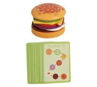 MagiDeal Wooden Food Stacking Toy Educational Learning Develops Fine Motor Skills Play Food Set for Kids for Children Boys Girls Gift, Hamburger