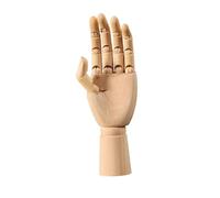 MagiDeal Wooden Left Hand Model for Artists, Flexible Finger Display Figure , Small
